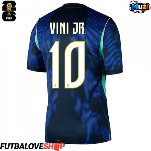 Dres Brazília Vinicius Junior #10 Preč MS 2026 Krátky Rukáv